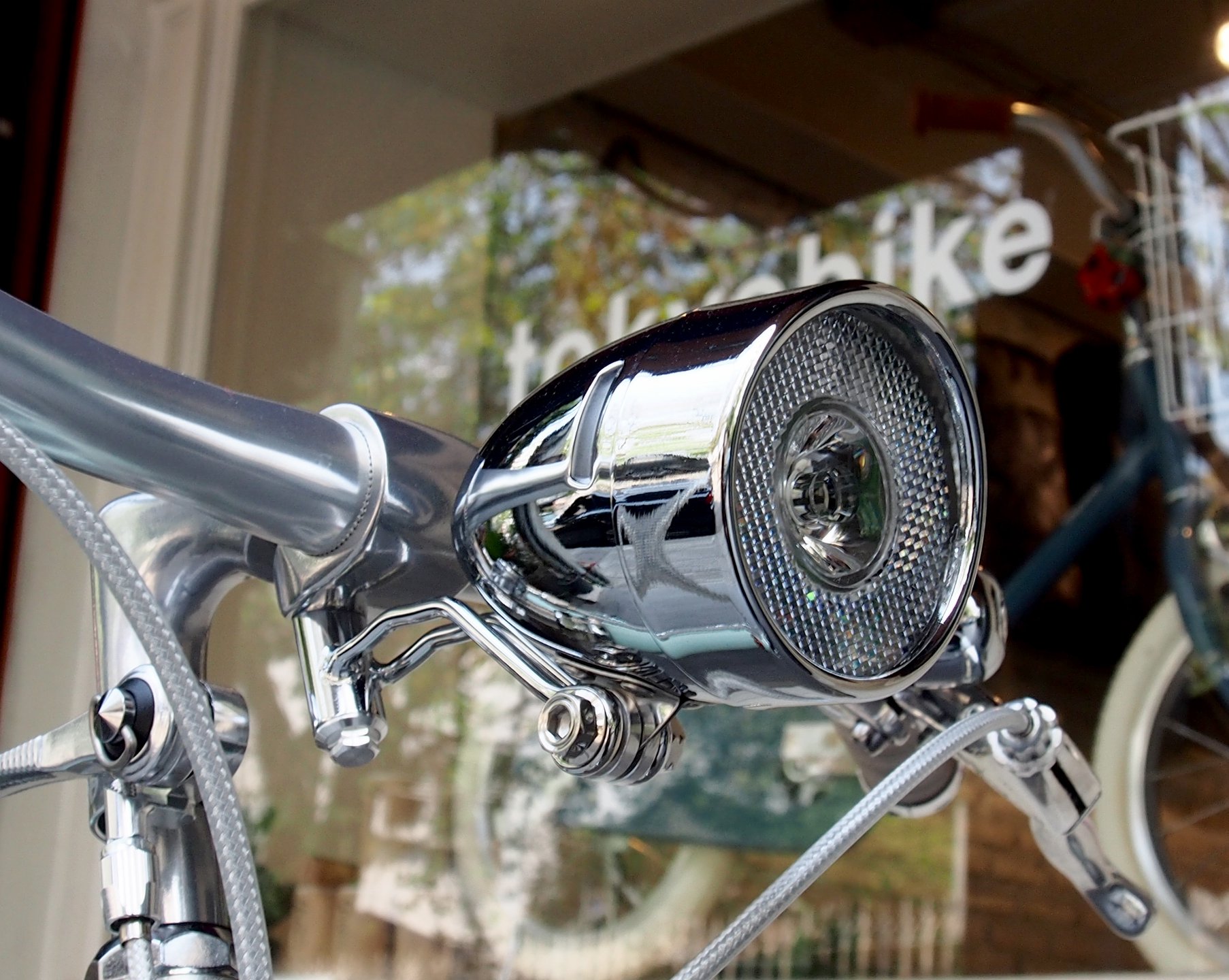 อุปกรณ์จักรยาน ทำขึ้นพิเศษ สำหรับยึดติดไฟหน้าแบบวินเทจ ที่ใต้ stem กลางแฮนด์