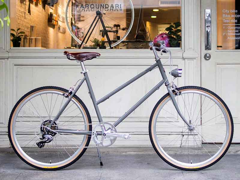 จักรยาน tokyobike plus bisou ทำสีพิเศษ gray lambo ยางหน้ากว่า ไฟจักรยาน วิทเทจ ทำสีเดียวกับรถ